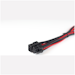 A product image of GamerChief 6-Pin PCIe 45cm Sleeved Extension Cable (Black/Red)