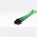 A product image of GamerChief 6-Pin PCIe 45cm Sleeved Extension Cable (Black/Green)