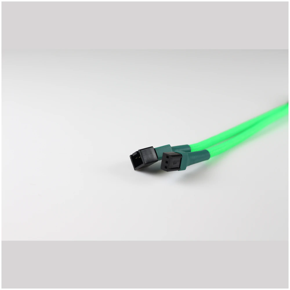 GamerChief 3-Pin Fan Power 30cm Sleeved Extension Cable (Green)