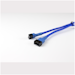 A product image of GamerChief 4-Pin PWM Fan Power 30cm Sleeved Extension Cable (Blue)