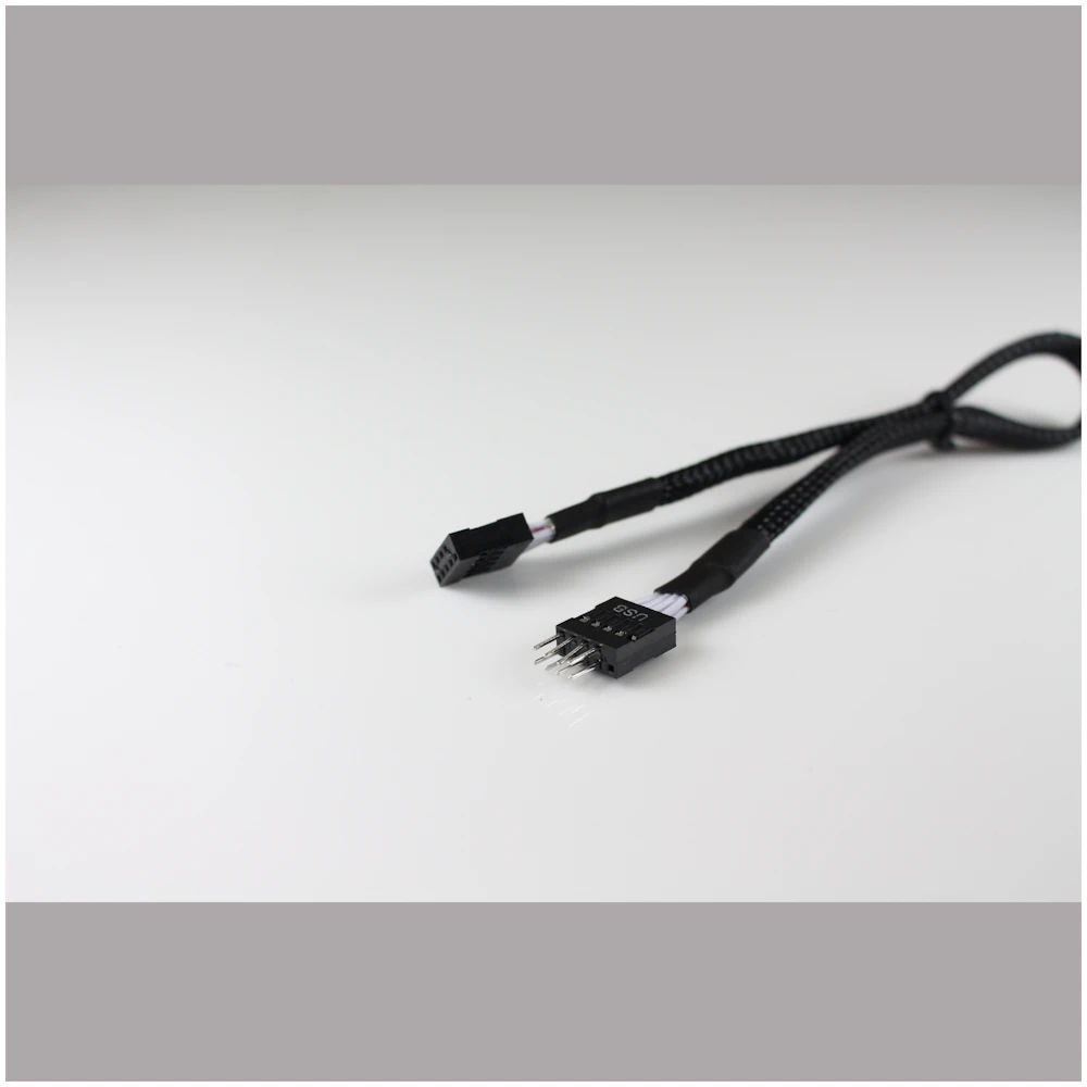 GamerChief USB2.0 Header 30cm Sleeved Extension Cable (Black)