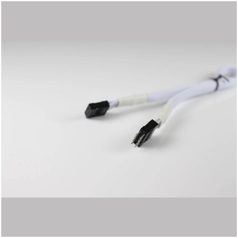 GamerChief USB2.0 Header 30cm Sleeved Extension Cable (White)