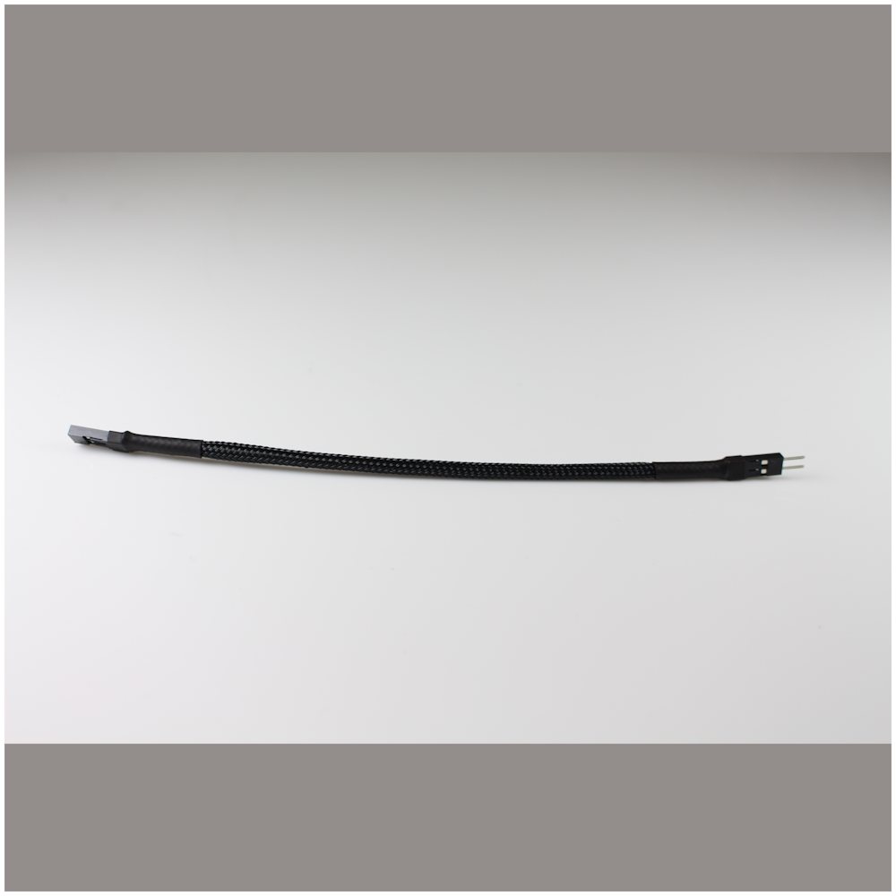 A large main feature product image of GamerChief Front Panel I/O Single 15cm Sleeved Extension Cable (Black)