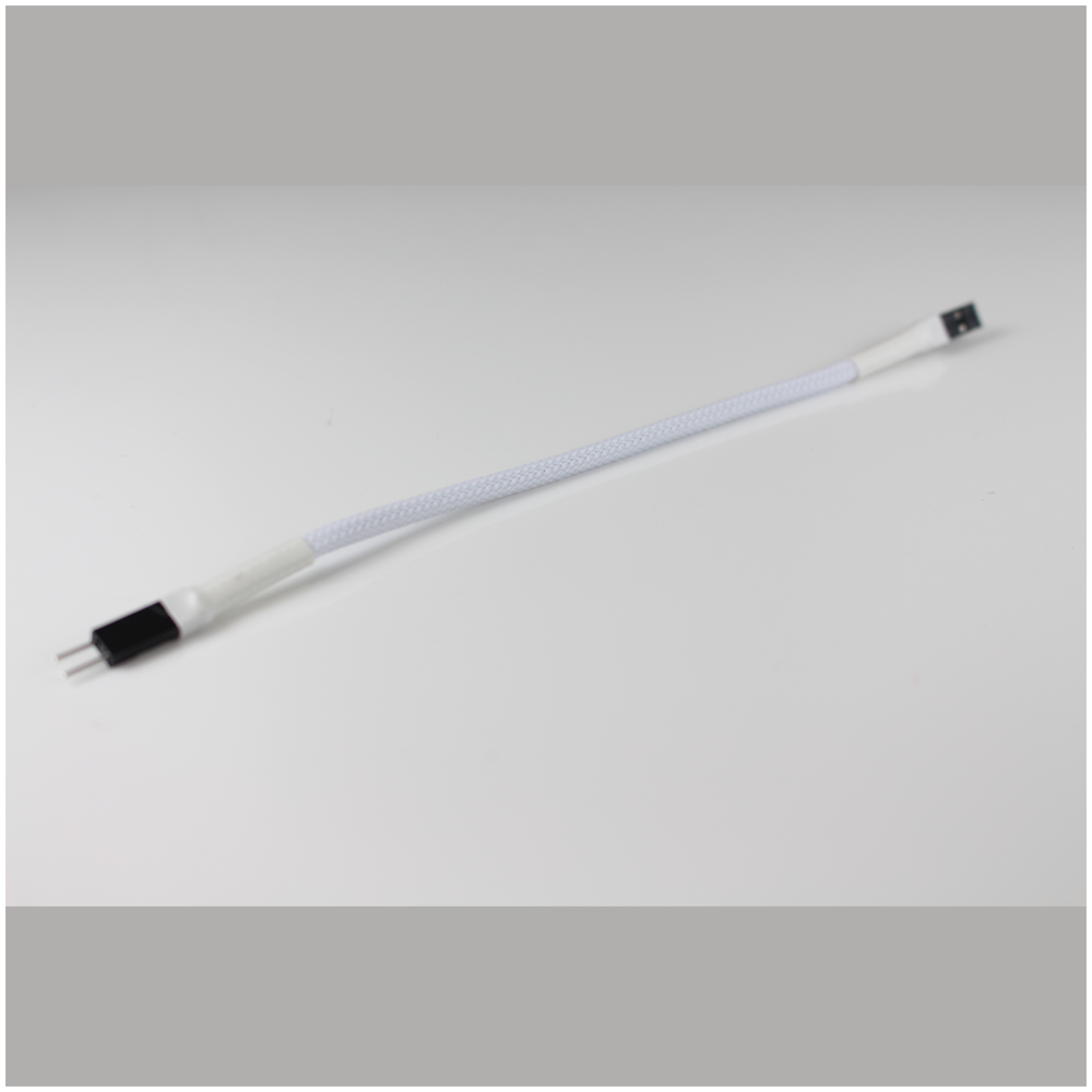 A large main feature product image of GamerChief Front Panel I/O Single 15cm Sleeved Extension Cable (White)