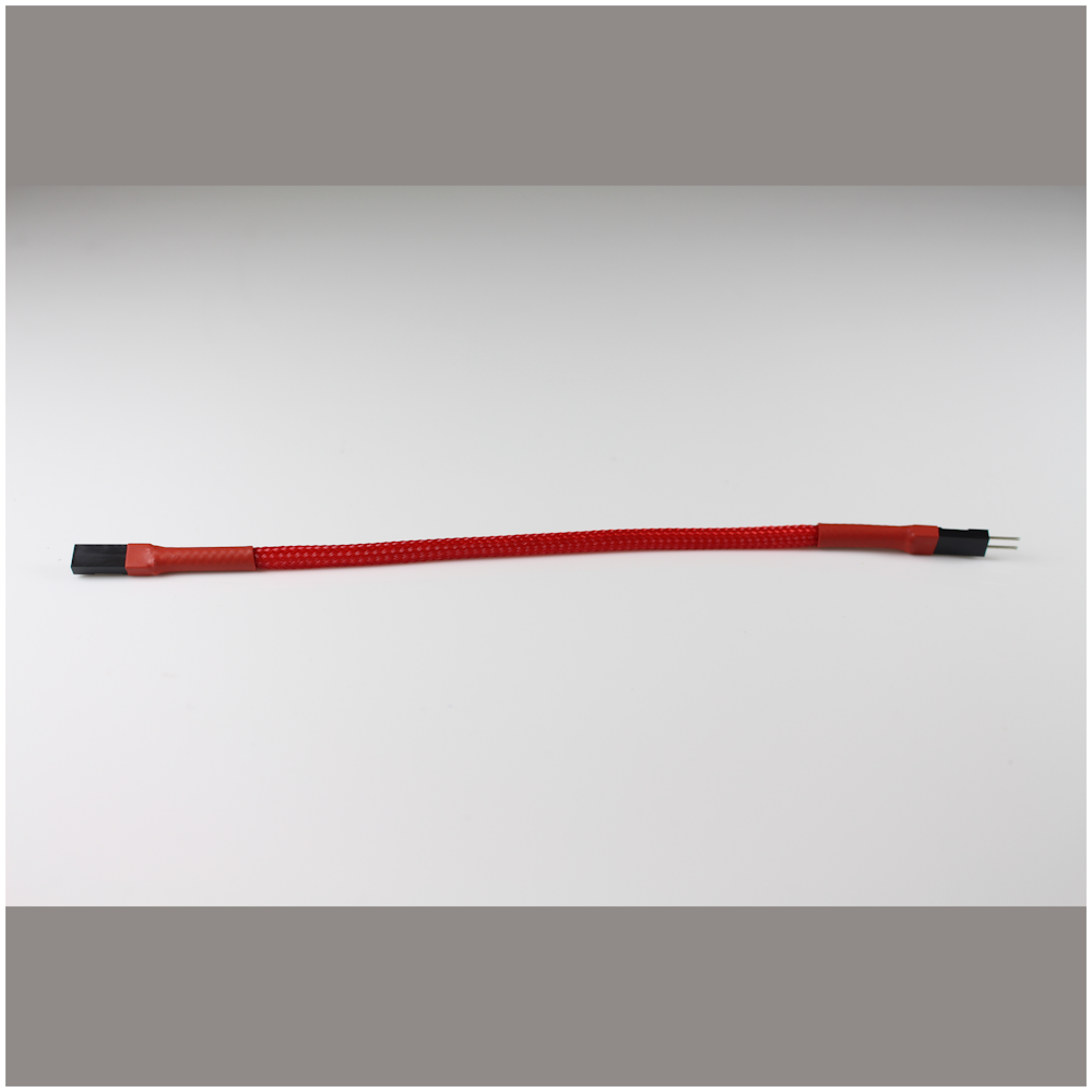 A large main feature product image of GamerChief Front Panel I/O Single 15cm Sleeved Extension Cable (Red)