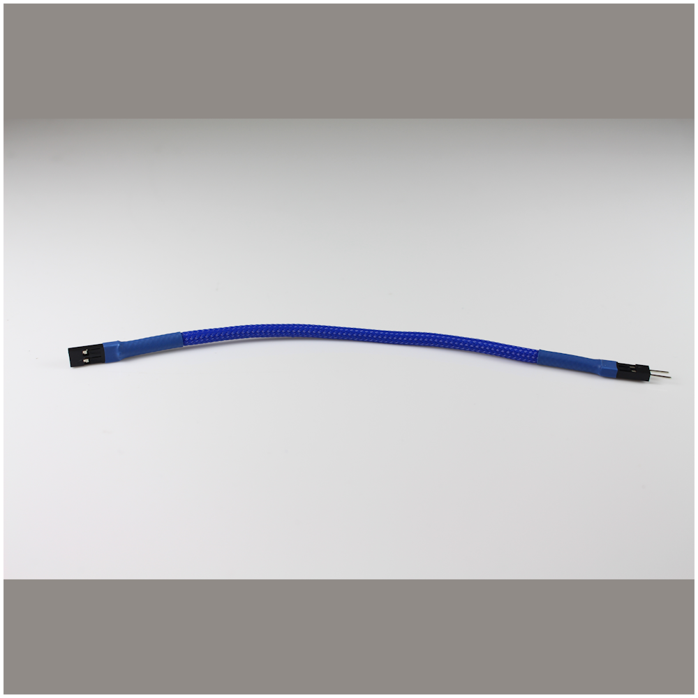 A large main feature product image of GamerChief Front Panel I/O Single 15cm Sleeved Extension Cable (Blue)