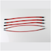 A product image of GamerChief Front Panel I/O Full Set 15cm Sleeved Extension Cables (Red)