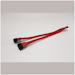 A product image of GamerChief 4-Pin PWM Fan Splitter (2 way) 15cm Sleeved (Red)