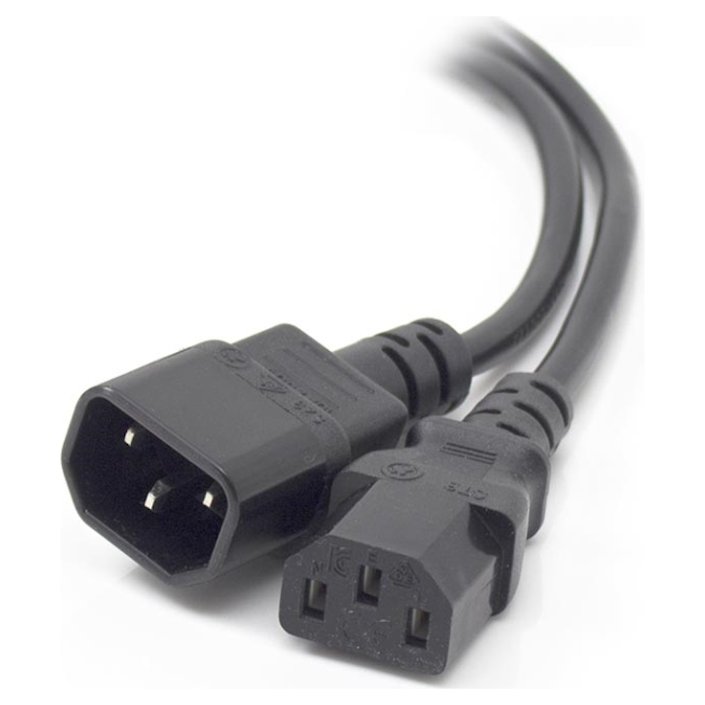A large main feature product image of ALOGIC 0.5m IEC C13 to IEC C14 Computer Power Extension Cord Male to Female