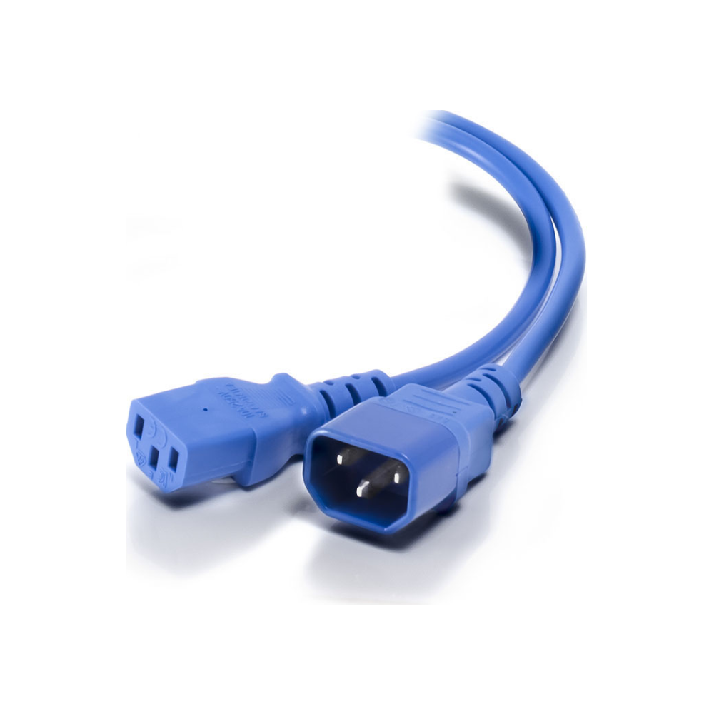 A large main feature product image of ALOGIC 0.5m IEC C13 to IEC C14 Computer Power Extension Cord Male to Female Blue