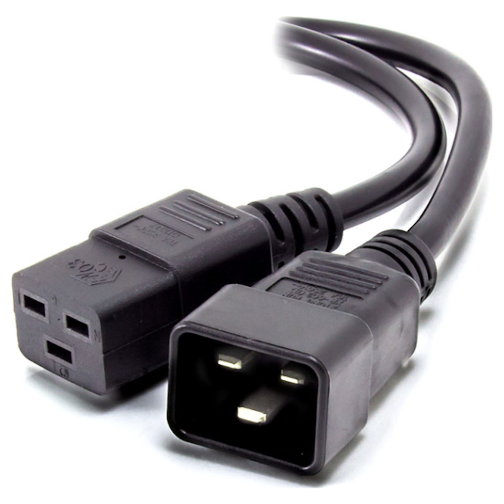 A large main feature product image of ALOGIC 10m IEC C19 to IEC C20 Power Extension  Male to Female Cable
