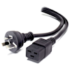 A product image of ALOGIC 2m Aus 3 Pin Mains Plug to IEC C19 Male to Female