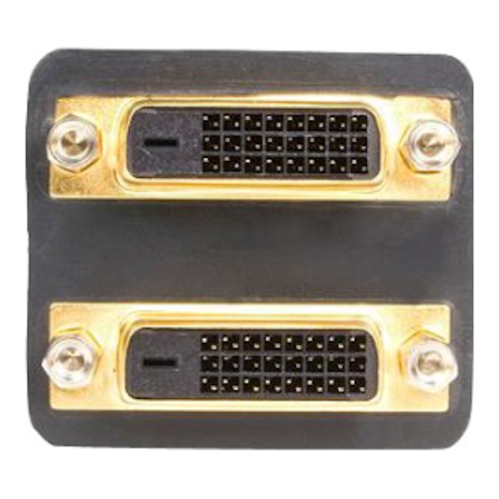 A large main feature product image of Startech DVI to 2x DVI Video Splitter 'Y' Cable 0.3M