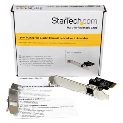 A large main feature product image of Startech Gigabit Ethernet Network Card