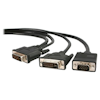 A product image of Startech DVI-I to DVI-D & VGA 1.8m Splitter Cable
