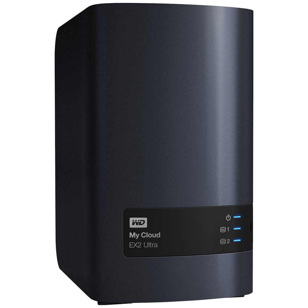 A large main feature product image of WD My Cloud Expert EX2 Ultra 2 Bay NAS Enclosure