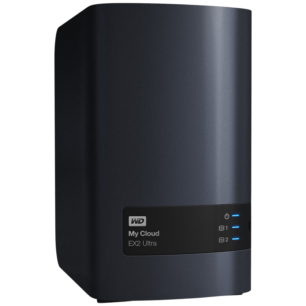 A large main feature product image of WD My Cloud Expert EX2 Ultra 4TB 2 Bay NAS Enclosure