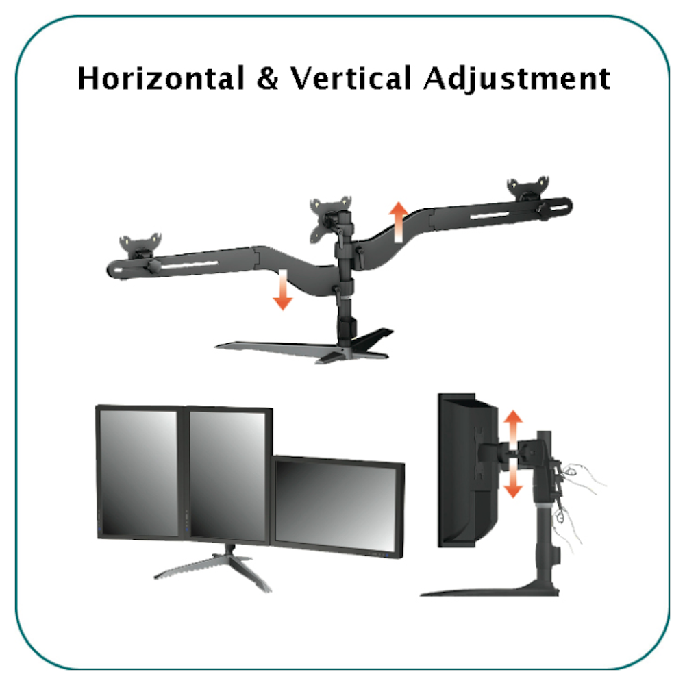 A large main feature product image of Aavara AV-DS600 Freestanding Six Monitor Stand (up to 24")