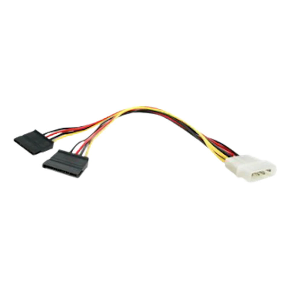 A large main feature product image of Startech LP4 to 2x SATA Power Y Cable Adapter