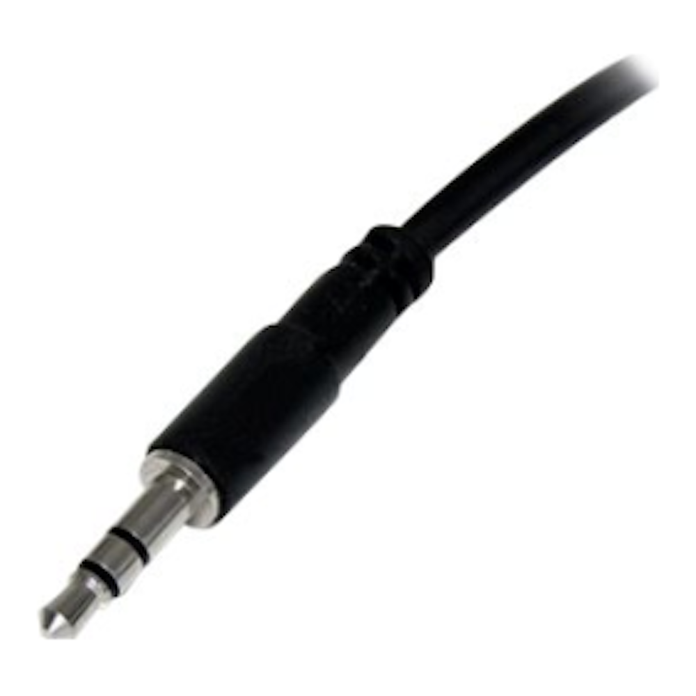 A large main feature product image of Startech Slim Stereo Y Cable 3.5mm M to 2x 3.5mm F