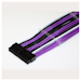 A product image of GamerChief Elite Series 24-Pin ATX 30cm Sleeved Extension Cable (Black/White/Purple)