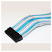 A product image of GamerChief Elite Series 24-Pin ATX 30cm Sleeved Extension Cable (White/Light Blue/Light Grey)