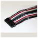 A product image of GamerChief Elite Series 24-Pin ATX 30cm Sleeved Extension Cable (Black/White/Red & Grey)