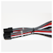 A product image of GamerChief Elite Series 8-Pin EPS 30cm Sleeved Extension Cable (Black/White/Red & Grey)