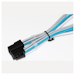 A product image of GamerChief Elite Series 6-Pin PCIe 30cm Sleeved Extension Cable (White/Light Blue/Light Grey)