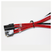 A product image of GamerChief Elite Series 6-Pin PCIe 30cm Sleeved Extension Cable (Black/White/Red)