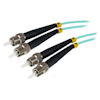 A product image of Startech 1m ST Fiber Optic Cable 10Gb Aqua - MM Duplex 50/125