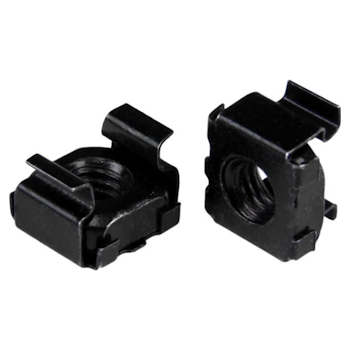 Product image of Startech 100 Pack of M5 Cage Nuts - M5 Mounting Cage Nuts, Black - Click for product page of Startech 100 Pack of M5 Cage Nuts - M5 Mounting Cage Nuts, Black