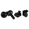 A product image of Startech M5 x 12mm - Screws and Cage Nuts - 100 Pack - Black