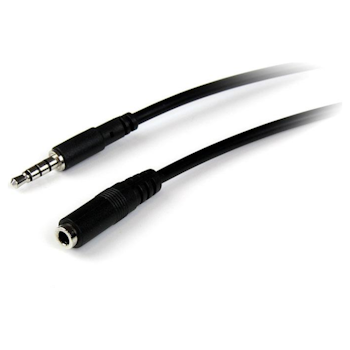 Product image of Startech 3.5mm Stereo Extension Audio Cable - M/F - 1m TRRS Extension - Click for product page of Startech 3.5mm Stereo Extension Audio Cable - M/F - 1m TRRS Extension