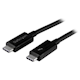 A small tile product image of Startech 1m USB-C Thunderbolt 3, 20Gbps Cable - Black