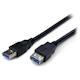 A small tile product image of Startech 2m Black USB 3.0 Male to Female USB 3.0 Extension Cable A-A