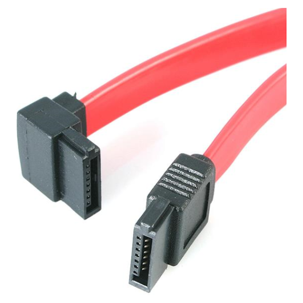 A large main feature product image of Startech 12in SATA to Left Angle SATA Serial ATA Cable
