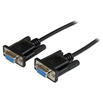 Product image of Startech 1m Female to Female RS232 Serial Null Modem Cable - Black - Click for product page of Startech 1m Female to Female RS232 Serial Null Modem Cable - Black