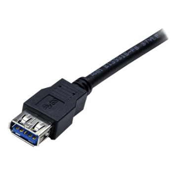 A large main feature product image of Startech 2m Black USB 3.0 Male to Female USB 3.0 Extension Cable A-A