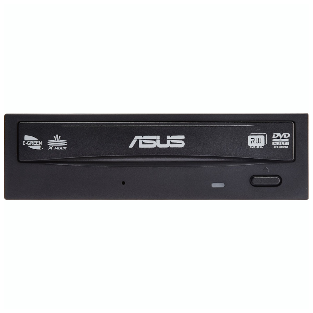 A large main feature product image of ASUS DRW-24D5MT 24x Black SATA DVD Writer OEM