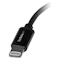 A small tile product image of Startech Black 8-pin Lightning to USB 30cm Cable