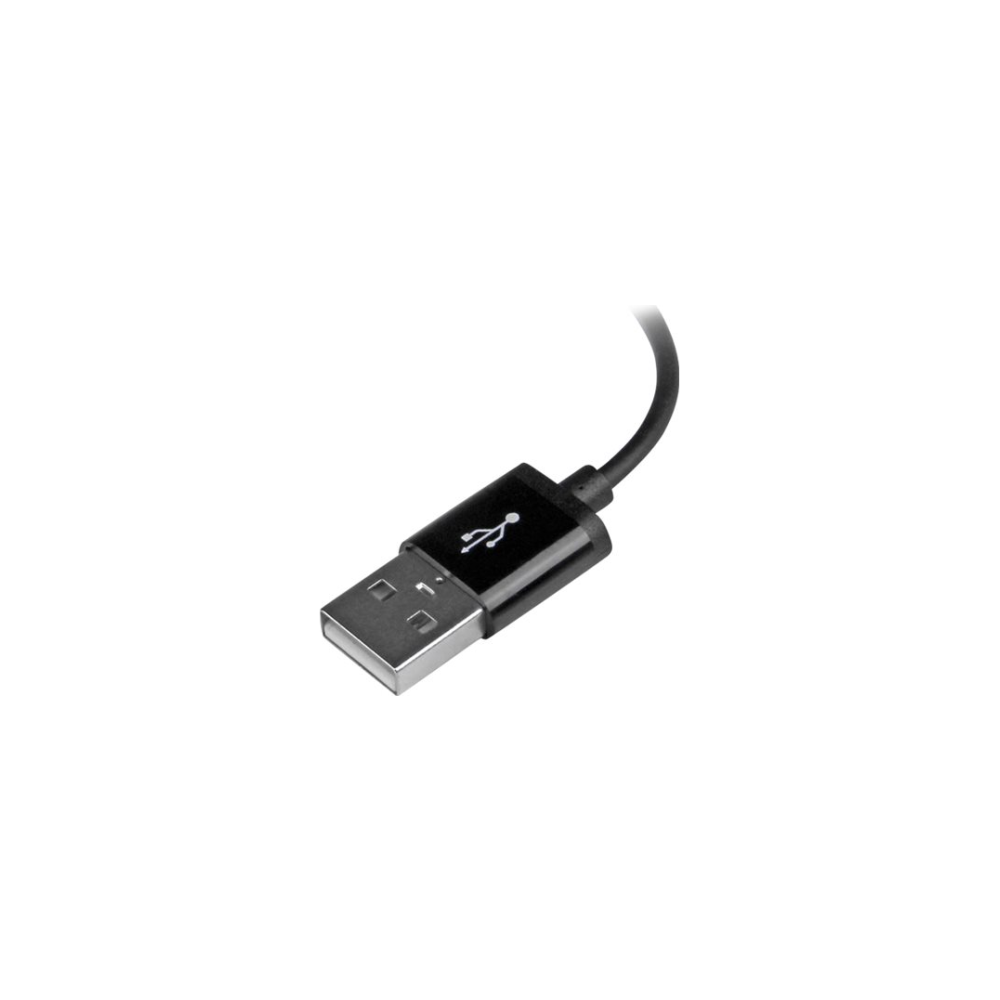 A large main feature product image of Startech Black 8-pin Lightning to USB 30cm Cable