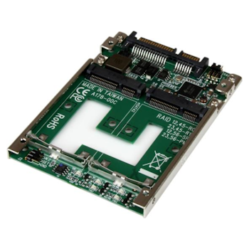 Product image of Startech Dual mSATA SSD RAID to 2.5" SATA RAID Adapter Converter - Click for product page of Startech Dual mSATA SSD RAID to 2.5" SATA RAID Adapter Converter