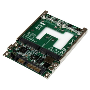 Product image of Startech Dual mSATA SSD RAID to 2.5" SATA RAID Adapter Converter - Click for product page of Startech Dual mSATA SSD RAID to 2.5" SATA RAID Adapter Converter