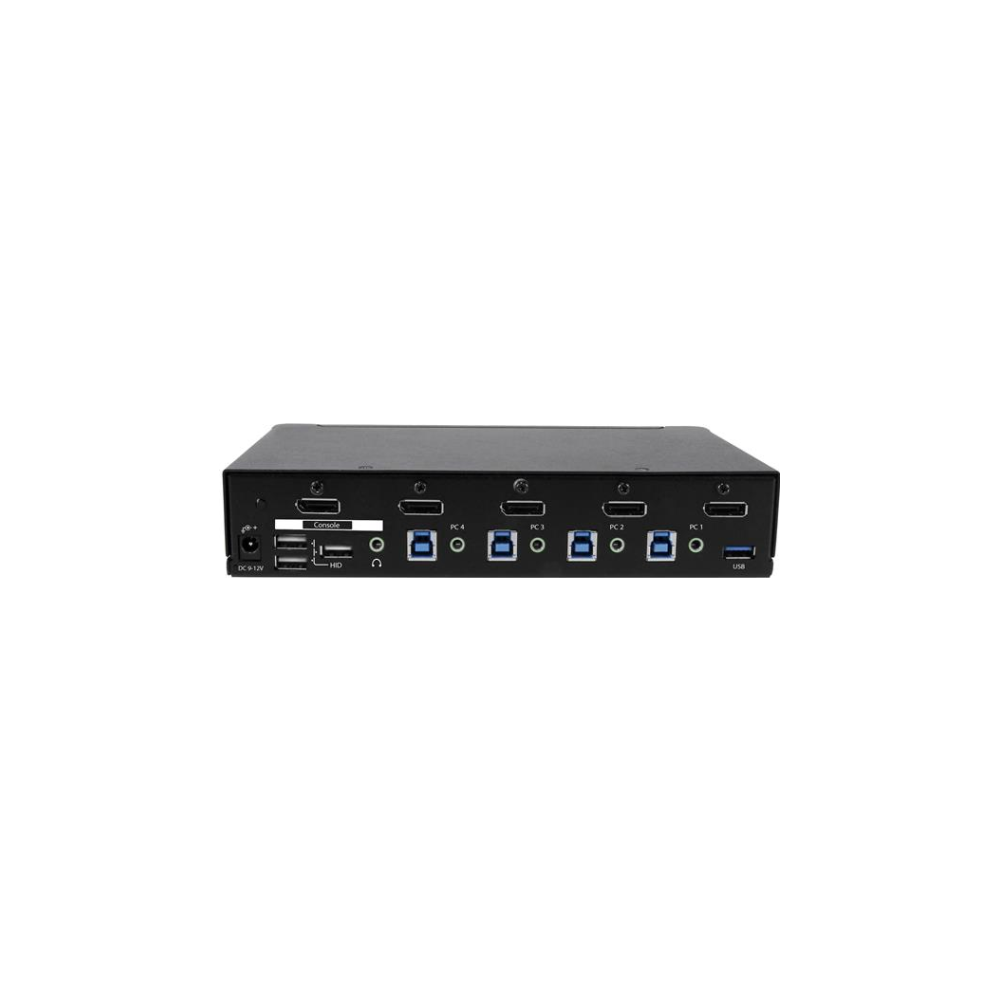 A large main feature product image of Startech DisplayPort KVM Switch - 4 Port - USB 3.0 Hub - 4K