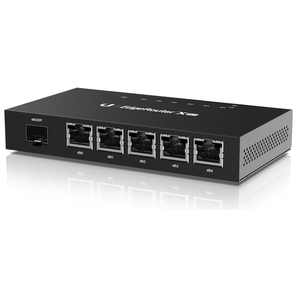 A large main feature product image of Ubiquiti EdgeRouter X 6 Port Switch PoE SFP