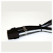 A product image of GamerChief Elite Series 6-Pin PCIe 30cm Sleeved Extension Cable (Black/White/Grey)