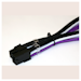 A product image of GamerChief Elite Series 6-Pin PCIe 30cm Sleeved Extension Cable (Black/White/Purple)