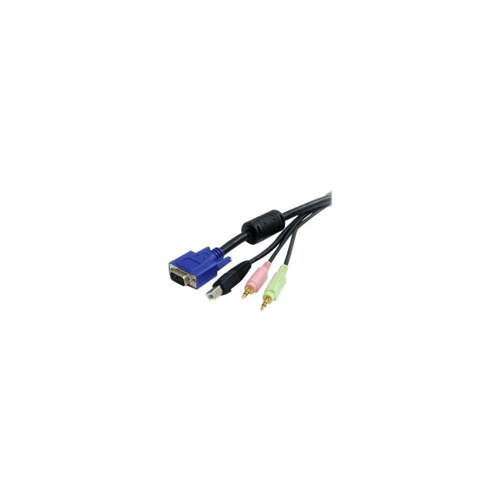 A large main feature product image of Startech 4-in-1 USB VGA KVM 2m Cable with Audio 