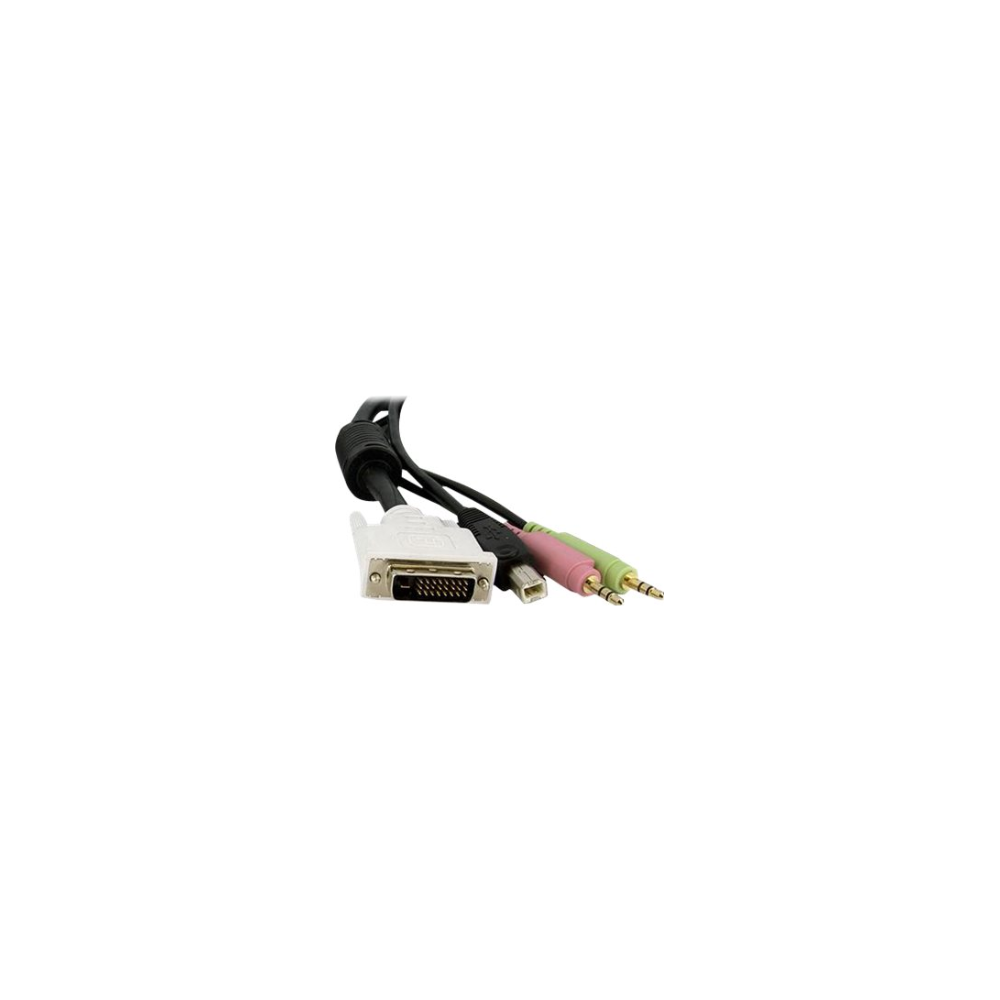 A large main feature product image of Startech DVID4N1USB15 4-in-1 USB DVI KVM Switch Cable w/ Audio